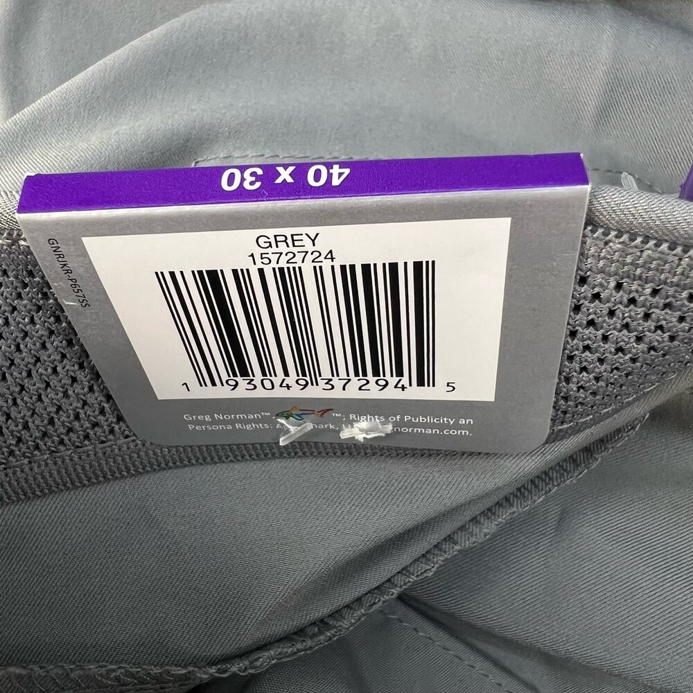 NWT Greg Norman Golf Pant Men's 40x30 Grey Ultimate Stretch Straight Leg - Picture 11 of 15